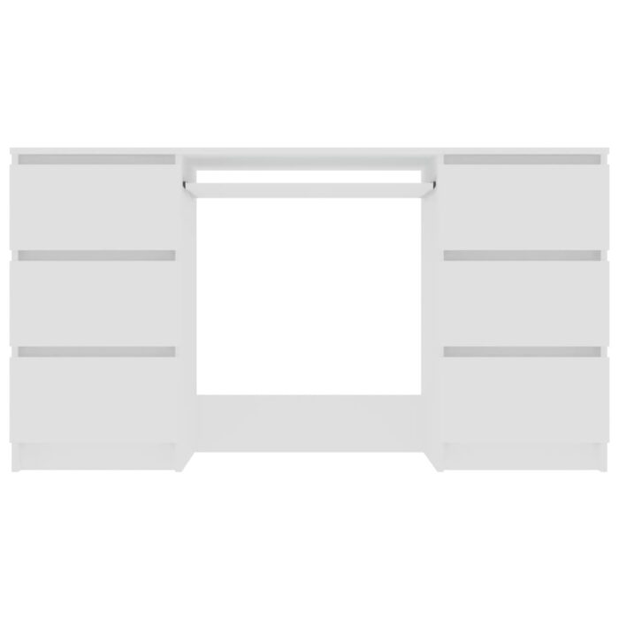 Bureau Blanc 140x50x77 cm Bois d'ingénierie – Image 2