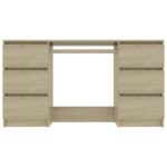 Bureau Chêne sonoma 140x50x77 cm Bois d'ingénierie – Image 2