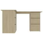 Bureau d'angle Chêne sonoma 145x100x76 cm Bois d'ingénierie – Image 3