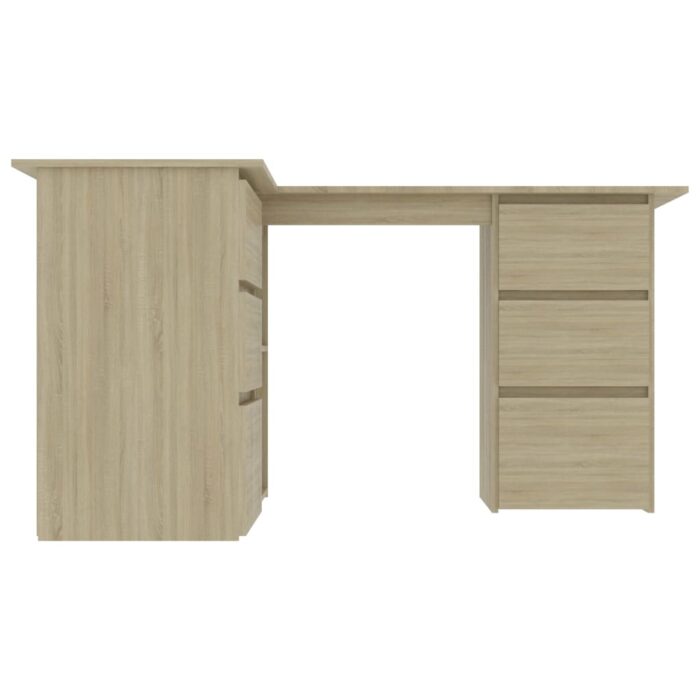 Bureau d'angle Chêne sonoma 145x100x76 cm Bois d'ingénierie – Image 3