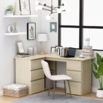 Bureau d'angle Chêne sonoma 145x100x76 cm Bois d'ingénierie