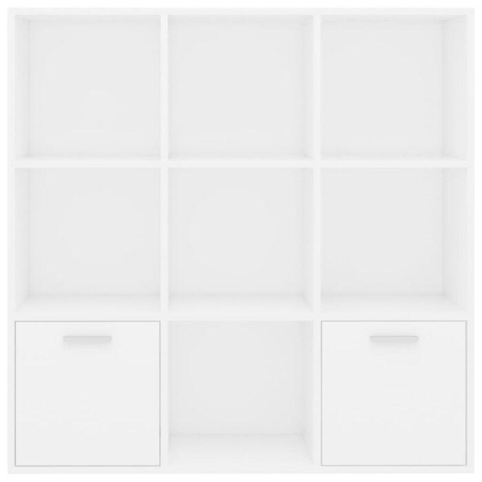 Bibliothèque Blanc 98x30x98 cm Bois d’ingénierie – Image 5