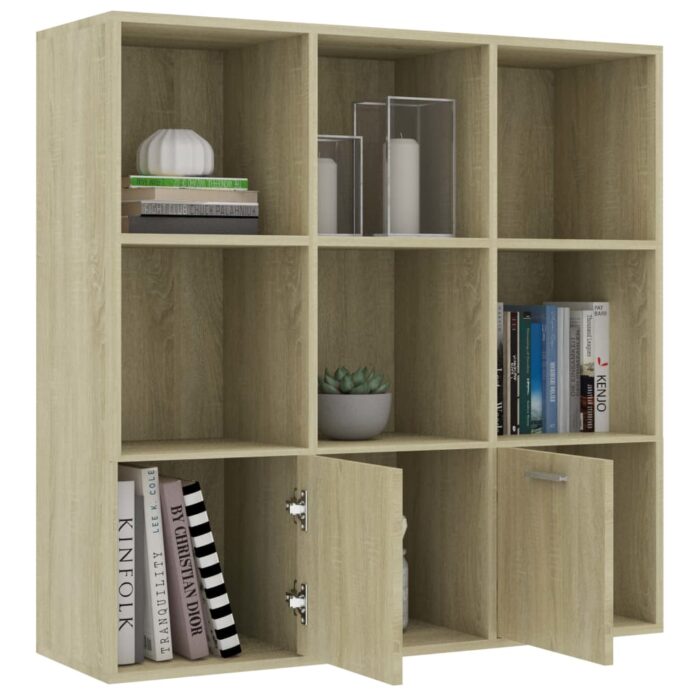 Bibliothèque Chêne sonoma 98x30x98 cm Bois d’ingénierie – Image 3