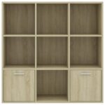 Bibliothèque Chêne sonoma 98x30x98 cm Bois d’ingénierie – Image 5