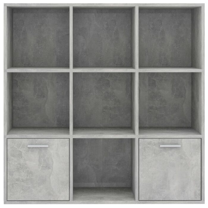 Bibliothèque Gris béton 98x30x98 cm Bois d’ingénierie – Image 5