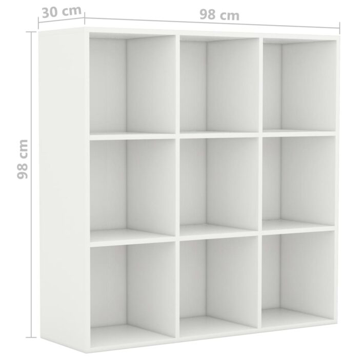 Bibliothèque blanc 98x29x97,5 cm bois d'ingénierie – Image 4