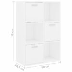 Armoire de rangement Blanc 60x29,5x90 cm Bois d'ingénierie – Image 7