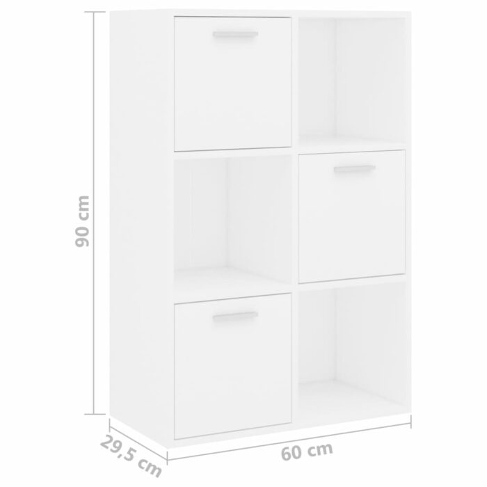 Armoire de rangement Blanc 60x29,5x90 cm Bois d'ingénierie – Image 7