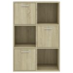 Armoire de rangement Chêne sonoma 60x29,5x90 cm Bois ingénierie – Image 5