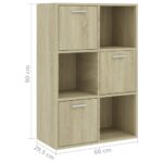Armoire de rangement Chêne sonoma 60x29,5x90 cm Bois ingénierie – Image 7