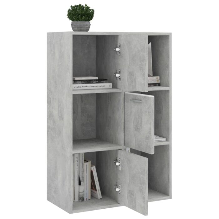 Armoire de rangement Gris béton 60x29,5x90 cm Bois d'ingénierie – Image 3
