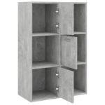 Armoire de rangement Gris béton 60x29,5x90 cm Bois d'ingénierie – Image 4