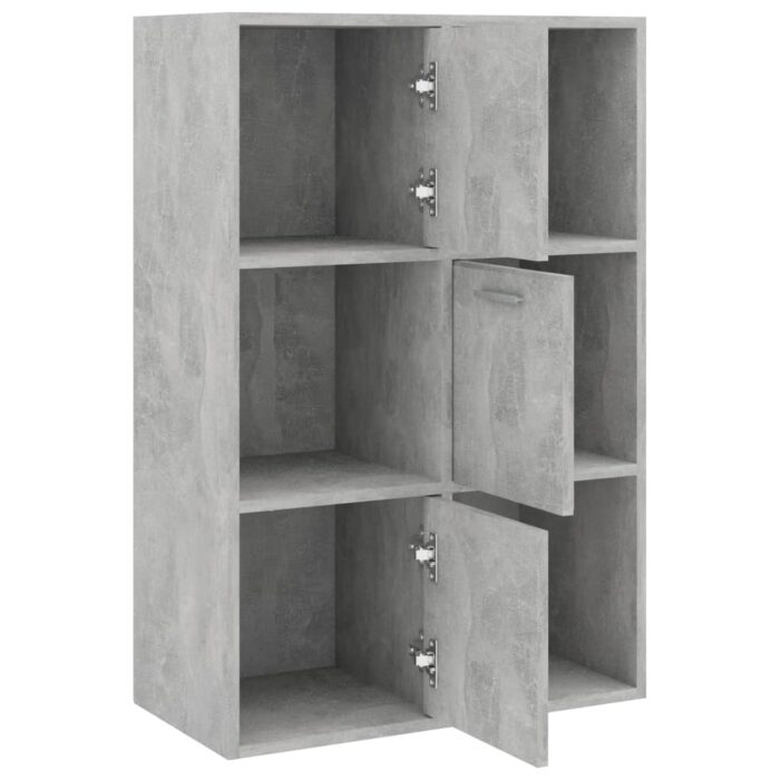 Armoire de rangement Gris béton 60x29,5x90 cm Bois d'ingénierie – Image 4