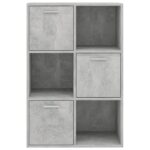 Armoire de rangement Gris béton 60x29,5x90 cm Bois d'ingénierie – Image 5