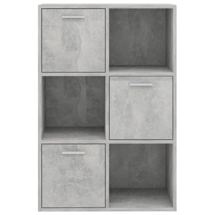 Armoire de rangement Gris béton 60x29,5x90 cm Bois d'ingénierie – Image 5