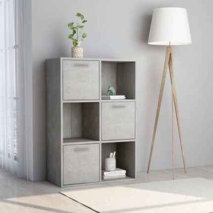 Armoire de rangement Gris béton 60x29,5x90 cm Bois d'ingénierie