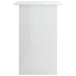 Bureau Blanc brillant 90x50x74 cm Bois d'ingénierie – Image 3