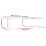 Table basse gris béton 150x50x35 cm bois d'ingénierie – Image 10