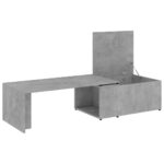 Table basse gris béton 150x50x35 cm bois d'ingénierie – Image 4