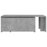 Table basse gris béton 150x50x35 cm bois d'ingénierie – Image 5
