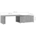 Table basse gris béton 150x50x35 cm bois d'ingénierie – Image 7