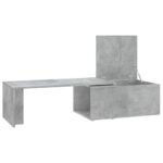 Table basse gris béton 150x50x35 cm bois d'ingénierie – Image 8