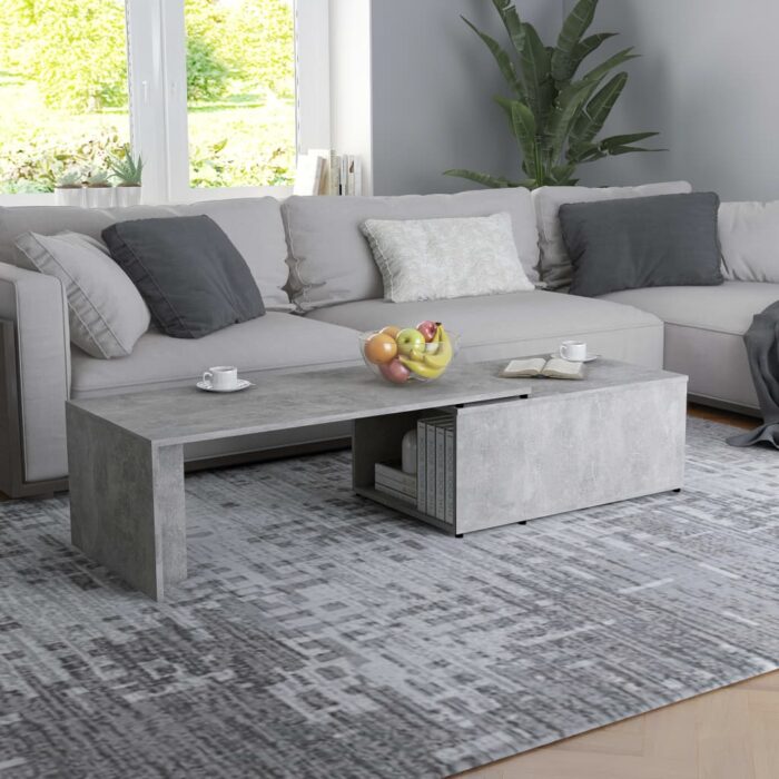 VXL8719883870410_m_en_hd_1.jpg Table basse gris béton 150x50x35 cm bois d'ingénierie – Image 1