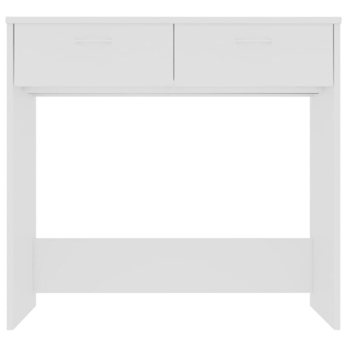 Bureau Blanc 80x40x75 cm Bois d'ingénierie – Image 2