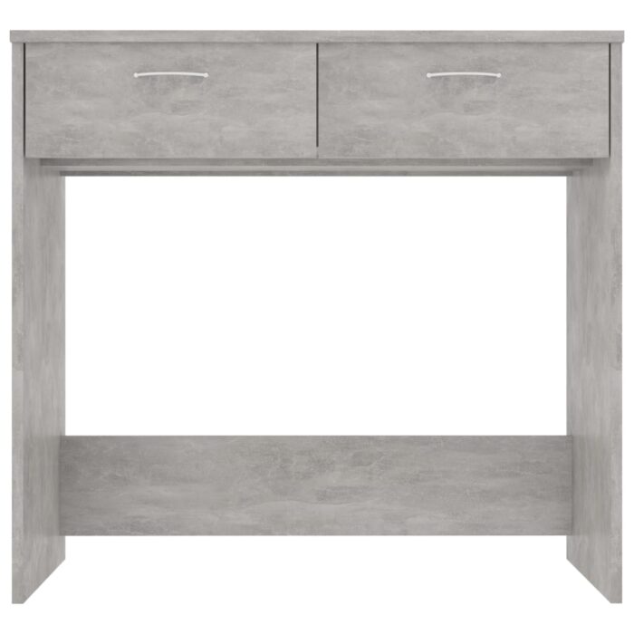Bureau Gris béton 80x40x75 cm Bois d’ingénierie – Image 2