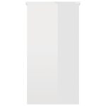 Bureau Blanc brillant 80x40x75 cm Aggloméré – Image 3