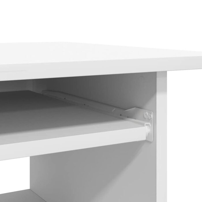 Bureau Blanc 80x45x74 cm Bois d’ingénierie – Image 6