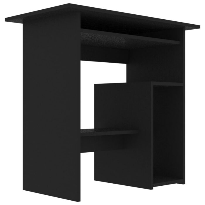 Bureau Noir 80x45x74 cm Bois d’ingénierie – Image 2