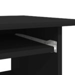 Bureau Noir 80x45x74 cm Bois d’ingénierie – Image 6