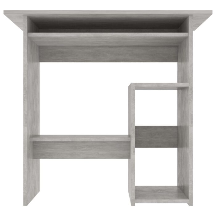 Bureau Gris béton 80x45x74 cm Bois d’ingénierie – Image 3