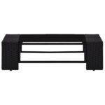 Salon de jardin 3 pcs Résine tressée Noir – Image 9