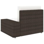 Salon de jardin 3 pcs Résine tressée Marron – Image 5