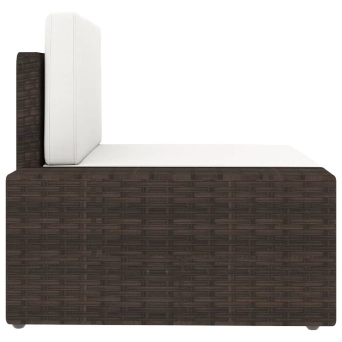 Salon de jardin 3 pcs Résine tressée Marron – Image 9