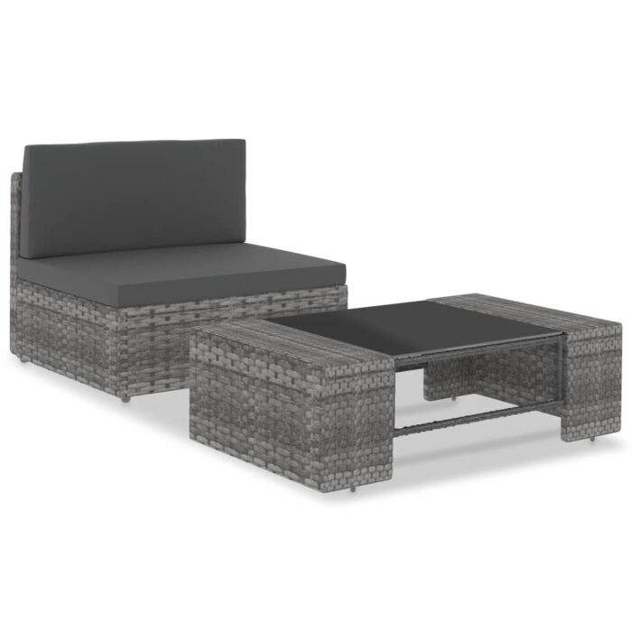 VXL8719883871882_a_en_hd_1.jpg Salon de jardin 2 pcs Résine tressée Gris – Image 1
