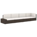 Salon de jardin 2 pcs Résine tressée Gris – Image 11