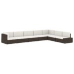 Salon de jardin 2 pcs Résine tressée Gris – Image 12