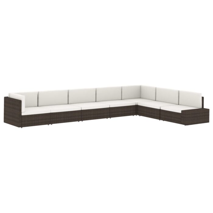 Salon de jardin 2 pcs Résine tressée Gris – Image 12