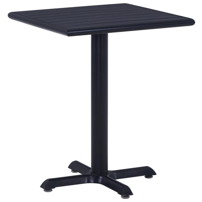 Table de jardin Noir 60x60x75 cm – Image 1