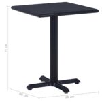 Table de jardin Noir 60x60x75 cm – Image 5