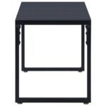 Banc de jardin 120,5 cm Panneau PS Noir – Image 2