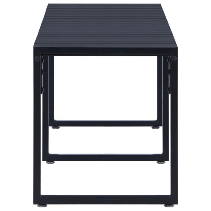 Banc de jardin 180 cm Panneau PS Noir – Image 2