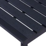 Banc de jardin 180 cm Panneau PS Noir – Image 3