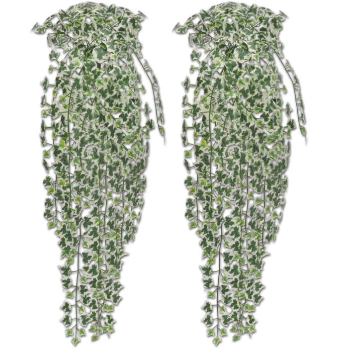 Buissons artificiels de lierre 4 pcs Bigarré 90 cm – Image 2
