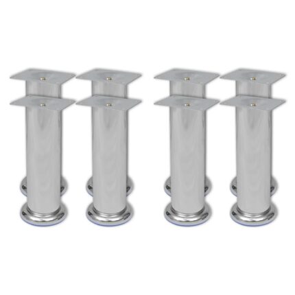 Pieds ronds de canapé 8 pcs Chrome 180 mm