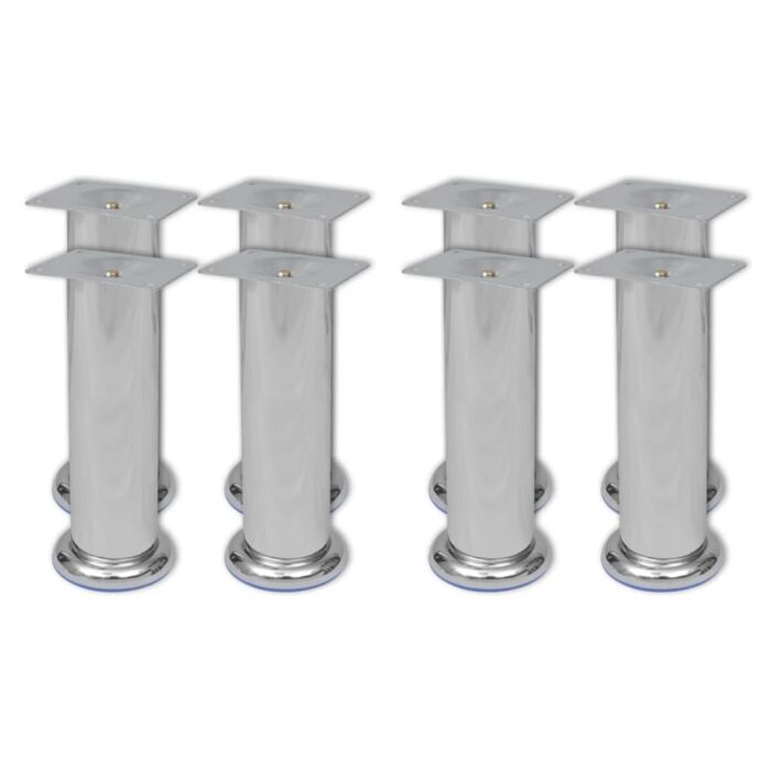 Pieds ronds de canapé 8 pcs Chrome 180 mm – Image 1