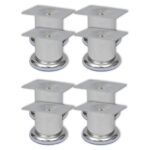 Pieds ronds de canapé 8 pcs Chrome 60 mm